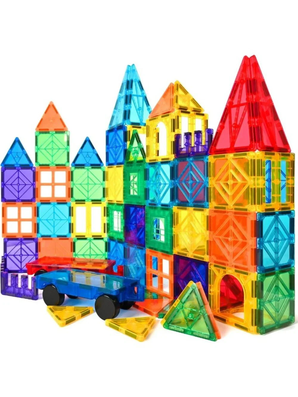 100 Pcs Magnetic Building Blocks Set - 3D Educational Construction Toys for Kids